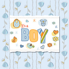 Image showing baby boy shower card