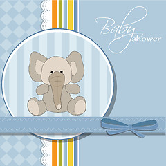 Image showing new baby boy announcement card