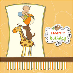 Image showing funny cartoon birthday greeting card