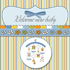 Image showing welcome baby announcement card
