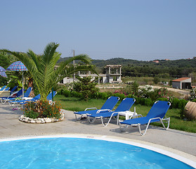 Image showing View of a swimming pool