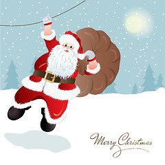 Image showing Santa Claus, greeting card design