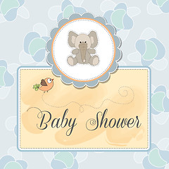 Image showing romantic baby announcement card