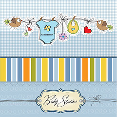 Image showing baby boy shower card