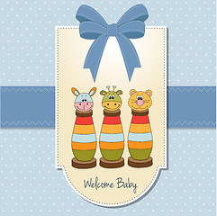 Image showing baby shower card with toys