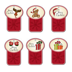 Image showing Christmas labels set