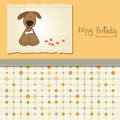 Image showing birthday card with dog