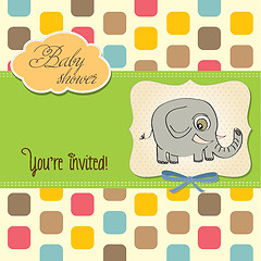 Image showing romantic baby announcement card