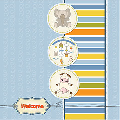 Image showing baby shower card with toys