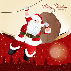 Image showing Santa Claus, greeting card design