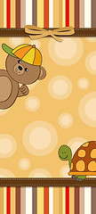 Image showing childish cartoon greeting card