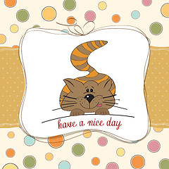 Image showing kitty wishes you a nice day