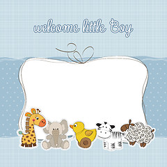 Image showing baby boy shower card