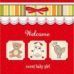 Image showing baby shower card with toys