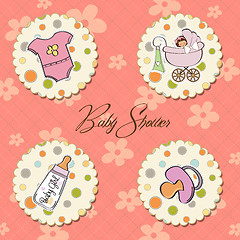 Image showing cartoon baby girl items collection