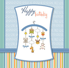 Image showing welcome baby announcement card