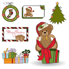 Image showing Christmas decoration elements set