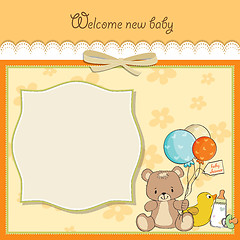 Image showing baby shower card with toys