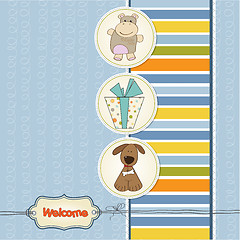 Image showing baby shower card with toys