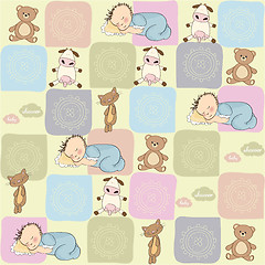 Image showing childish seamless pattern with toys