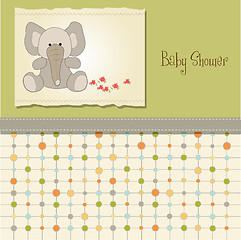 Image showing baby shower card with elephant