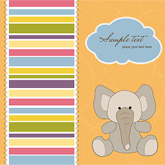 Image showing delicate greeting card with elephant