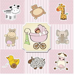 Image showing baby shower card template