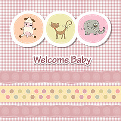 Image showing baby shower card with funny animals