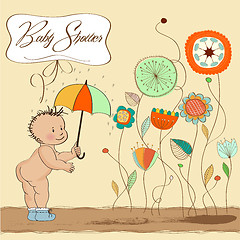 Image showing new baby announcement card