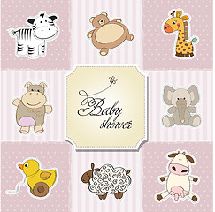 Image showing baby shower card template