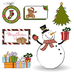 Image showing Christmas decoration elements set