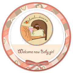 Image showing new baby girl arrived