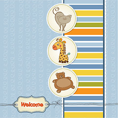 Image showing baby shower card with toys