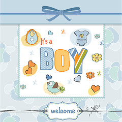 Image showing baby boy shower card