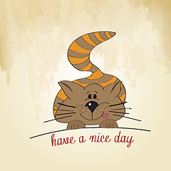 Image showing kitty wishes you a nice day