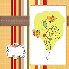 Image showing thank you greeting card with flower