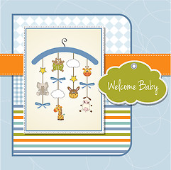 Image showing welcome baby announcement card