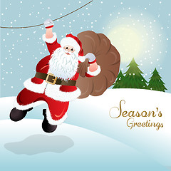 Image showing Santa Claus, greeting card design