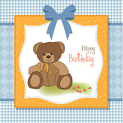 Image showing birthday card with teddy