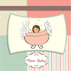 Image showing romantic baby girl shower card