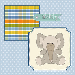 Image showing welcome baby card with elephant