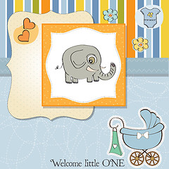 Image showing romantic baby announcement card