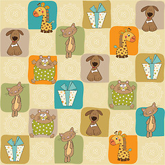 Image showing childish seamless pattern with toys