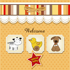 Image showing baby shower card with toys