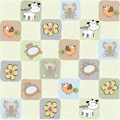 Image showing childish seamless pattern with toys