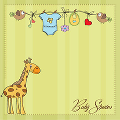 Image showing baby boy shower card