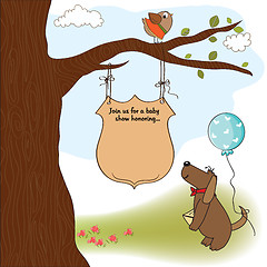 Image showing baby shower announcement card