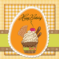 Image showing Birthday cupcake