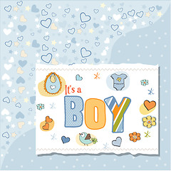 Image showing baby boy shower card