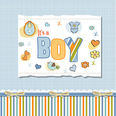 Image showing baby boy shower card